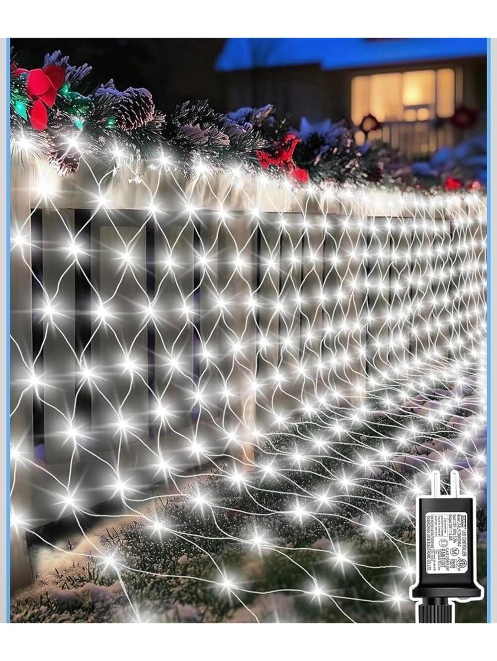 Coroor Christmas Net Lights 9.8ft x 6.6ft, 200 LED Outdoor Mesh Lights wit